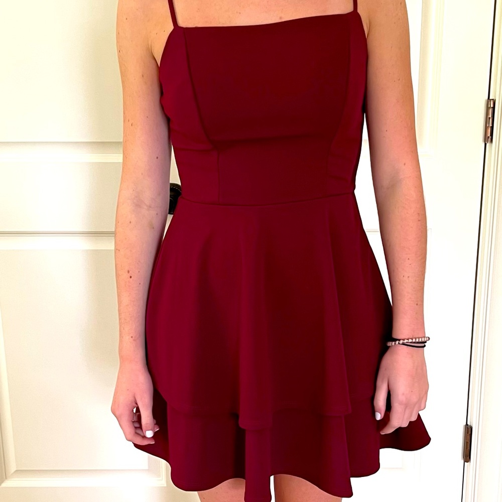 Altar’d State maroon mini dress, Size S.